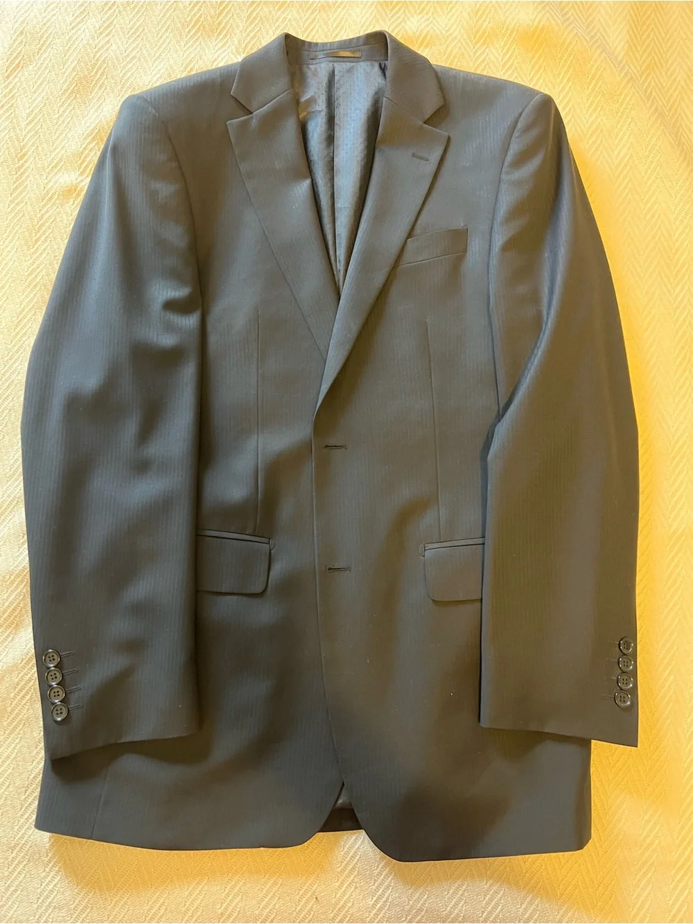 Classic Men's Black Pinstripe Suit